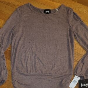 NWT by & by Women's Small Muted Purple Long Sleeve Top